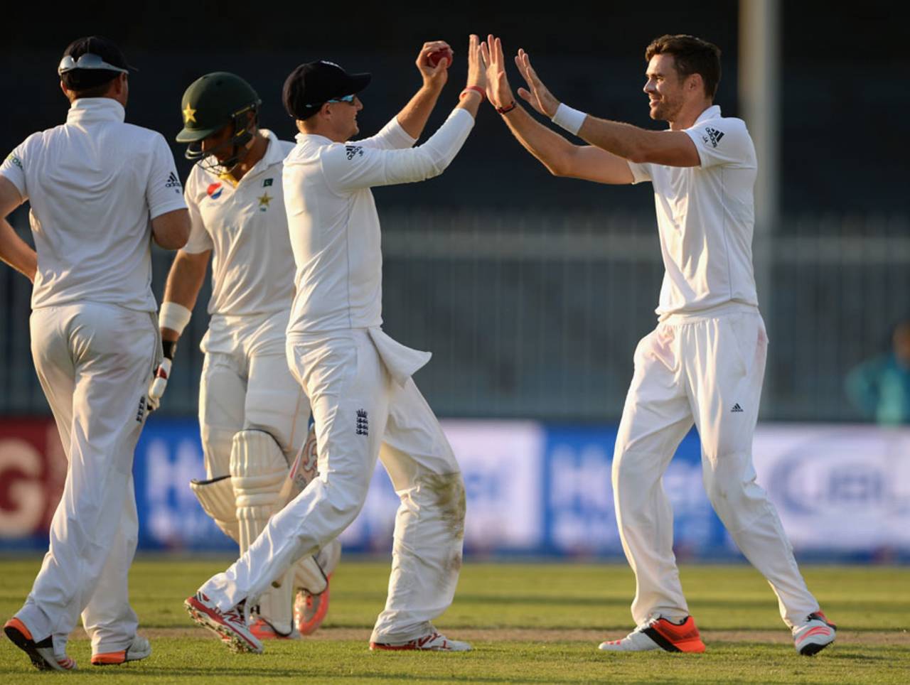 James Anderson ended Misbah-ul-Haq's innings on 71, Pakistan v England, third Test, Sharjah, 1st day, November 1, 2015