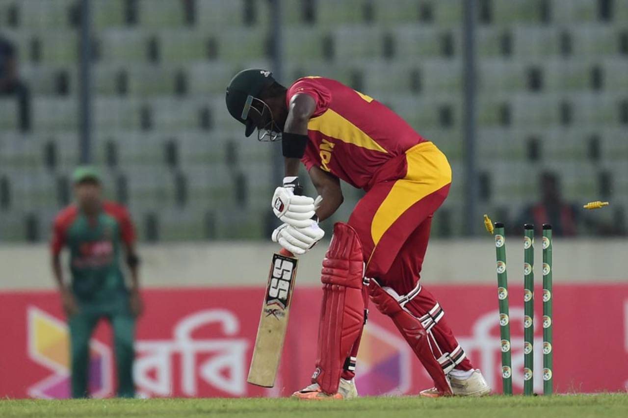 After being put in to bat, Zimbabwe were reduced to 38 for 4 in nine overs&nbsp;&nbsp;&bull;&nbsp;&nbsp;AFP