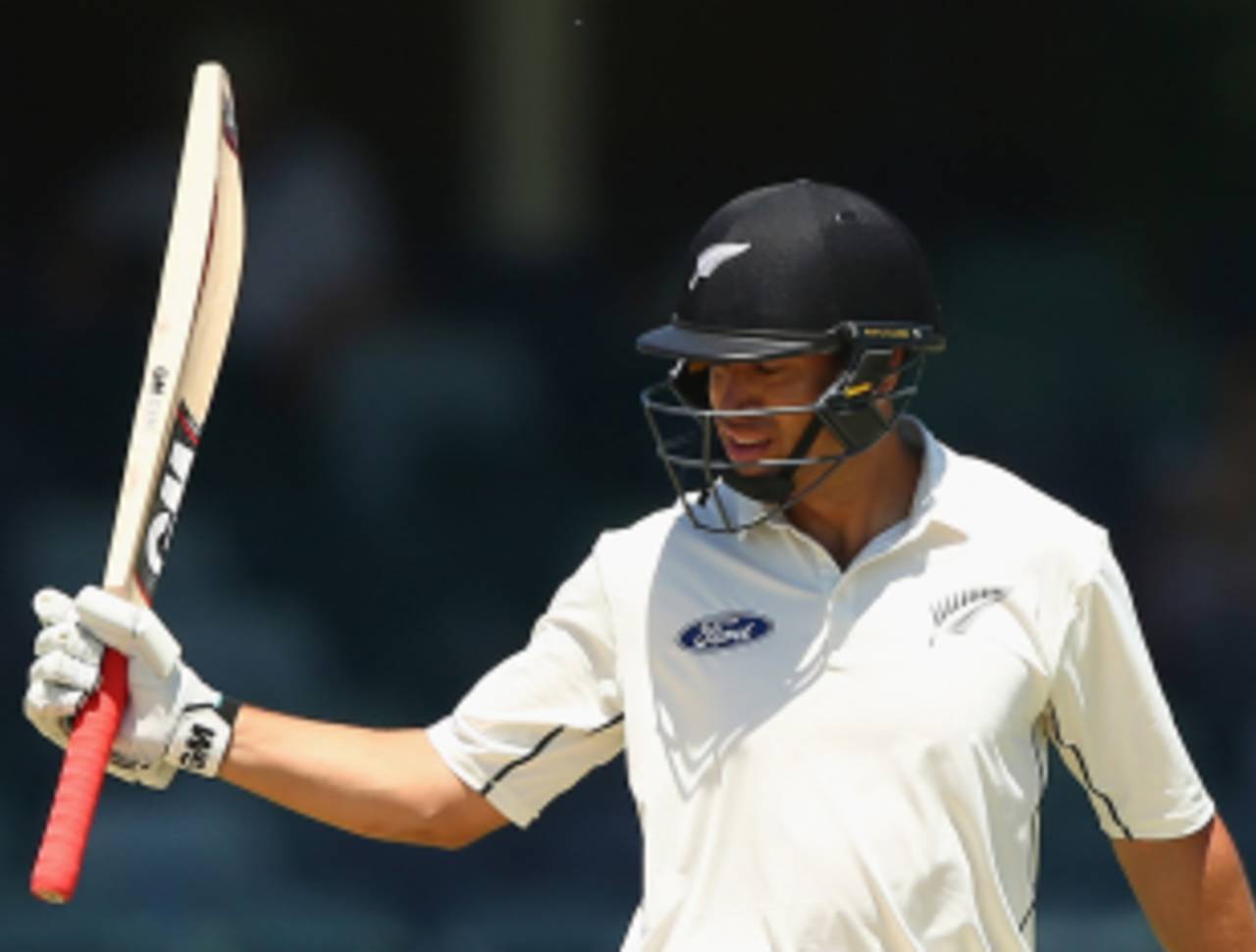 Ross Taylor notched up the highest score by a New Zealand batsman in away Tests, Australia v New Zealand, 2nd Test, Perth, 4th day, November 16, 2015