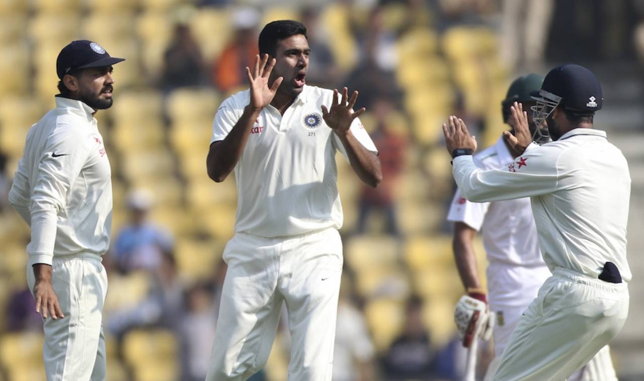 R Ashwin was only the second spinner in over 100 years to bowl through an innings in which the opposition was dismissed&nbsp;&nbsp;&bull;&nbsp;&nbsp;Associated Press
