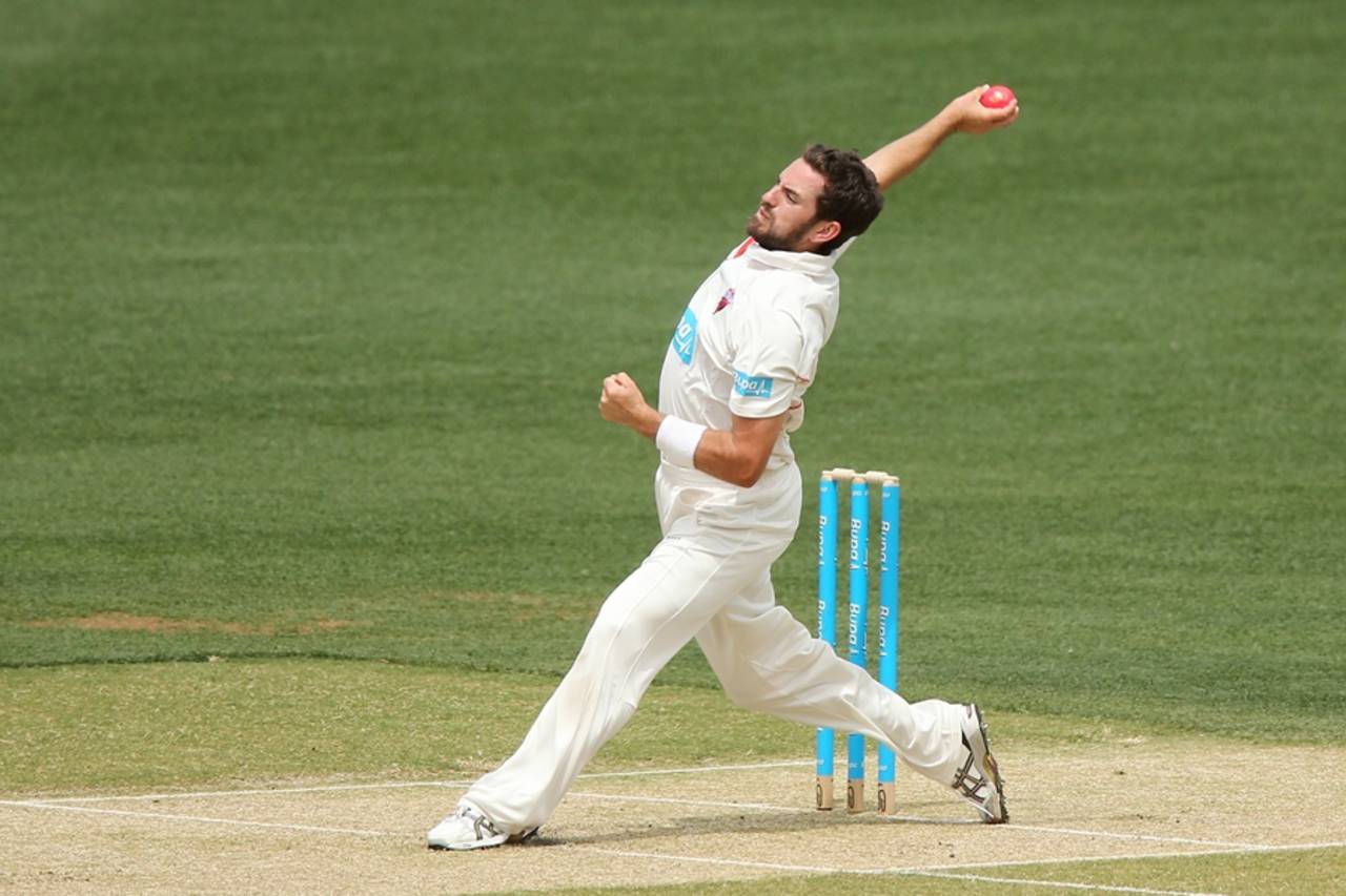 Chadd Sayers has collected 16 Sheffield Shield wickets at 25.81, a solid tally at the halfway point of the season&nbsp;&nbsp;&bull;&nbsp;&nbsp;Getty Images and Cricket Australia
