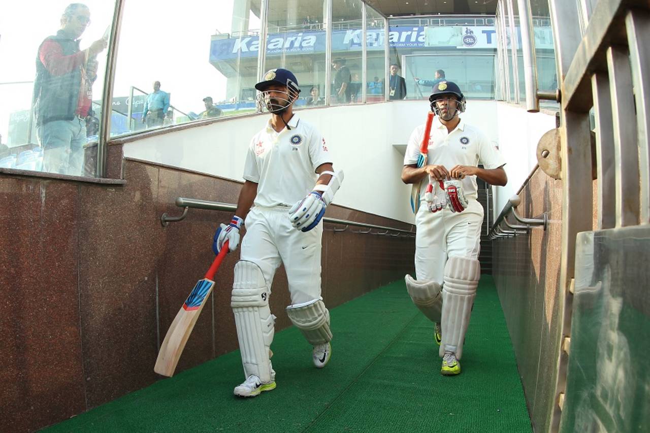 Ajinkya Rahane and R Ashwin added 98 together, India v South Africa, 4th Test, Delhi, 2nd day, December 4, 2015