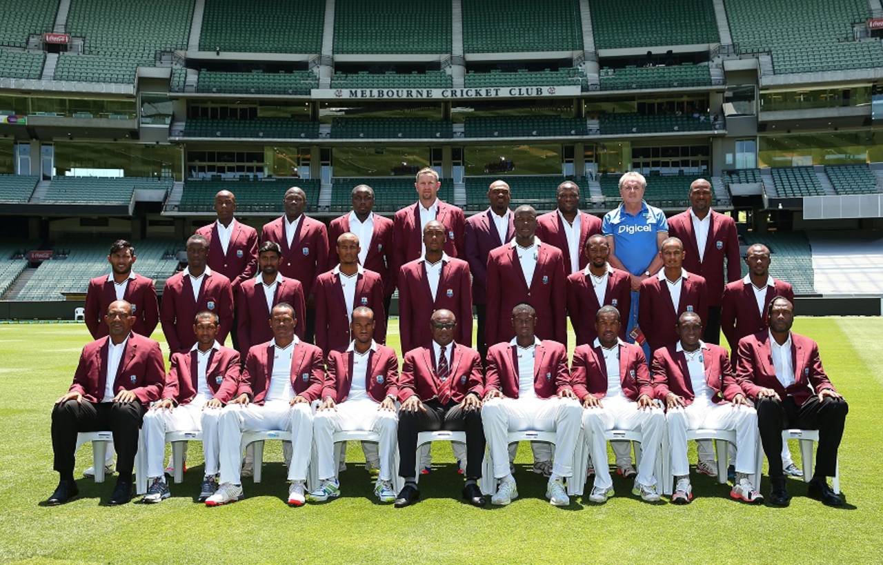 The West Indies team and management pose at the MCG, Melbourne, December 24, 2015
