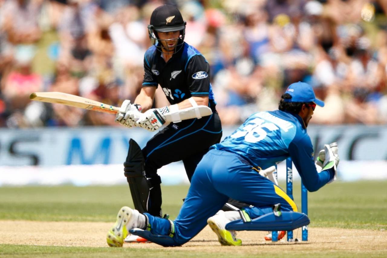 Kane Williamson was caught behind off the glove and some thigh&nbsp;&nbsp;&bull;&nbsp;&nbsp;Getty Images