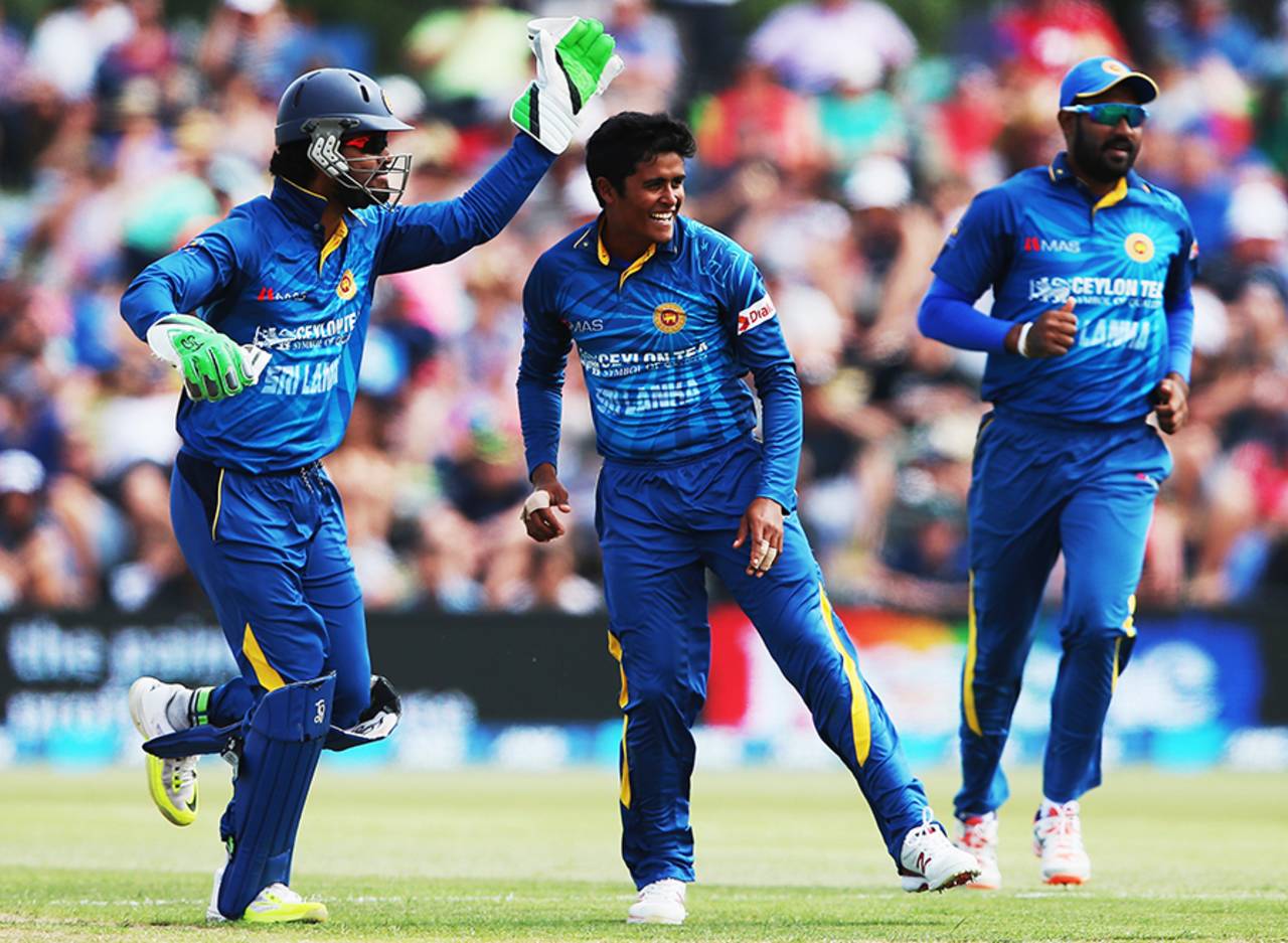 Avishka Gunawardene was pleased that legspinner Jeffrey Vandersay had found form in the series against West Indies A after returning from a long injury lay-off&nbsp;&nbsp;&bull;&nbsp;&nbsp;Getty Images
