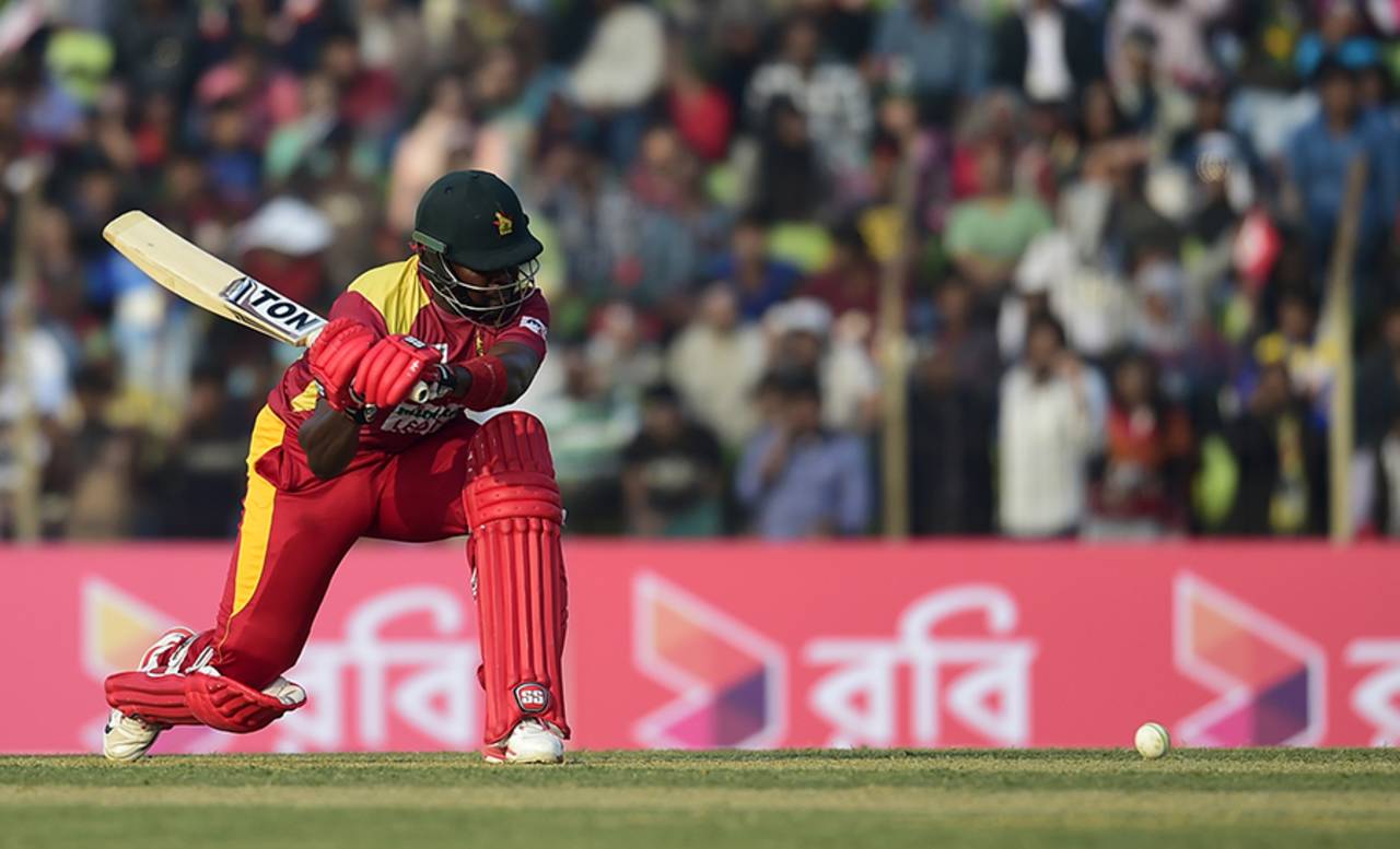 File photo: Hamilton Masakadza drilled 14 fours and 11 sixes for his unbeaten 162&nbsp;&nbsp;&bull;&nbsp;&nbsp;AFP