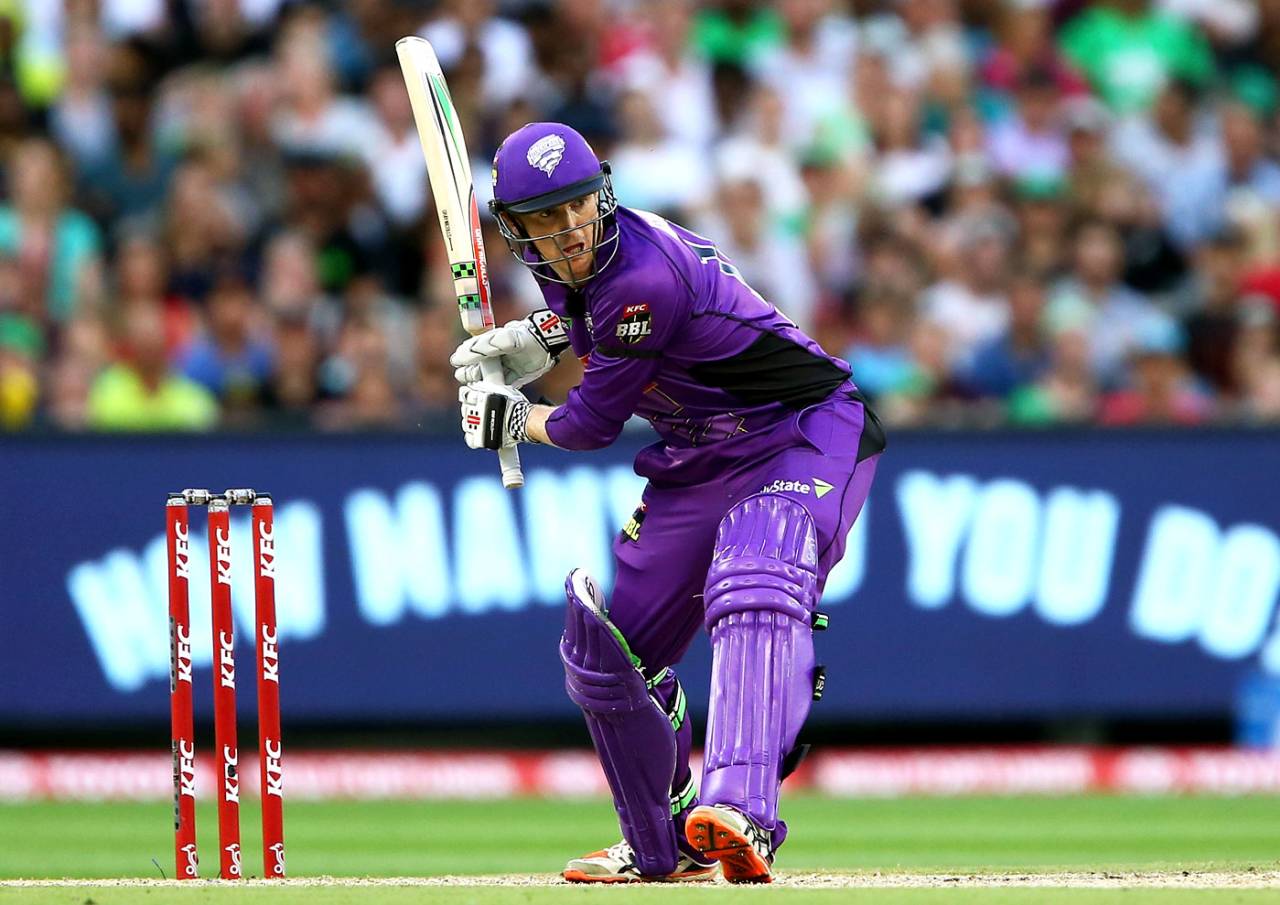 George Bailey bats, Melbourne Stars v Hobart Hurricanes, BBL 2015-16, Melbourne, January 6, 2016