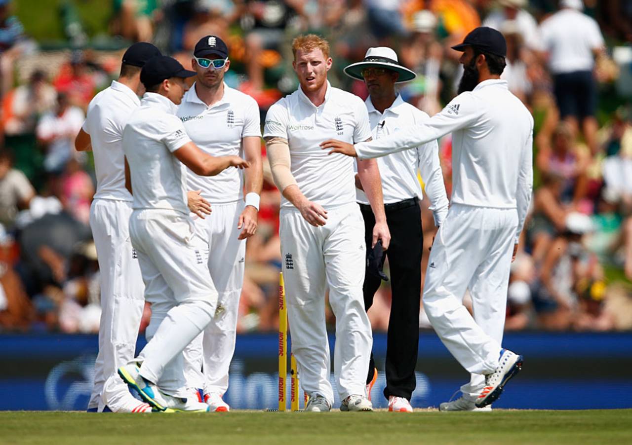 Ben Stokes finished with a hard-earned four wickets, South Africa v England, 4th Test, Centurion, 2nd day, January 23, 2016