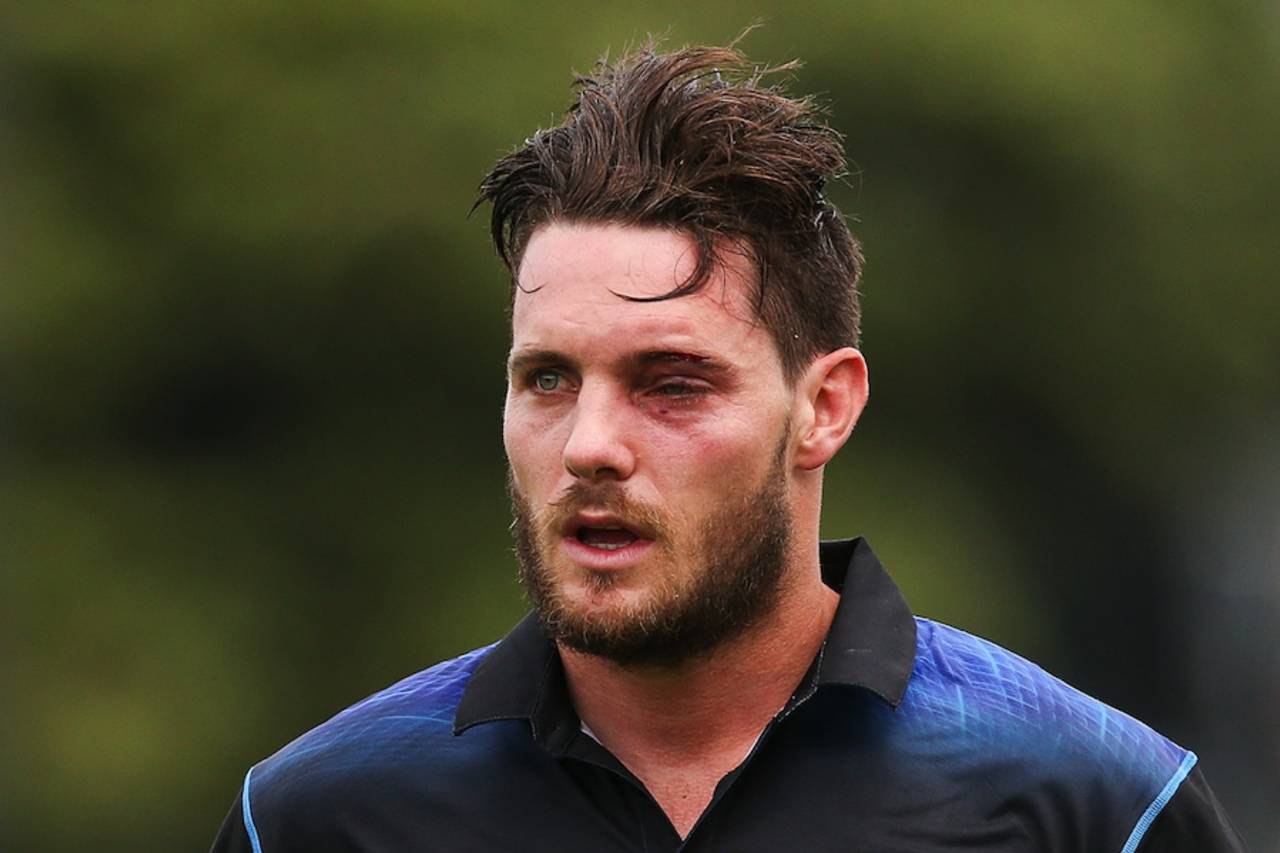 McClenaghan's last major injury was a hairline fracture above his left eye, when a ball burst through the gap in his helmet during an ODI against Pakistan in January&nbsp;&nbsp;&bull;&nbsp;&nbsp;Getty Images