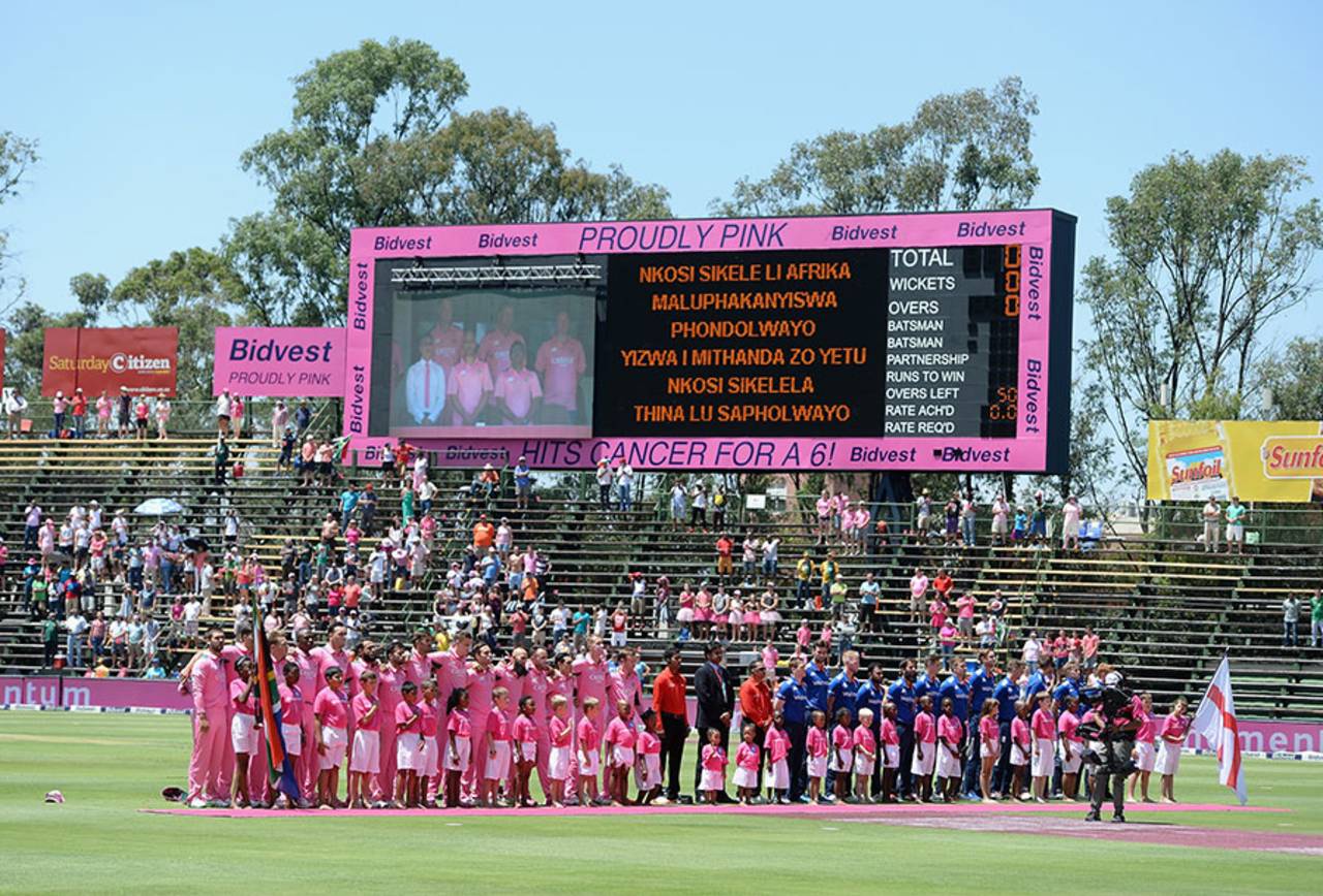Johannesburg turned pink for the fourth ODI with South Africa looking to square the series&nbsp;&nbsp;&bull;&nbsp;&nbsp;Getty Images
