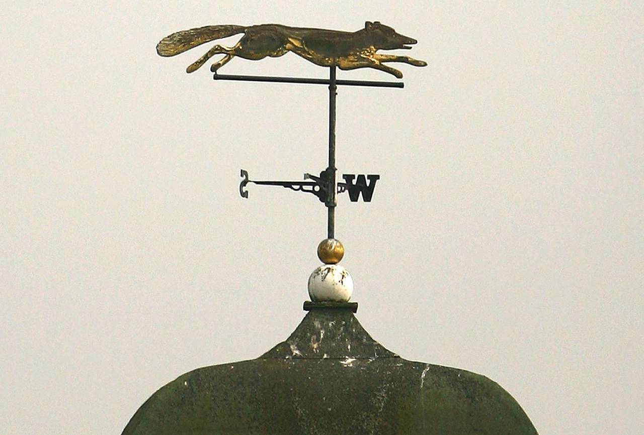 The weather vane at Grace Road symbolising the fox, Leicester, April 15, 2009 