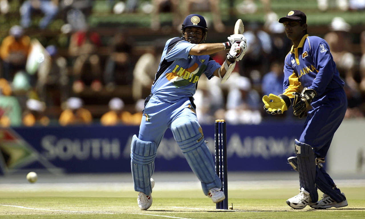 Sachin Tendulkar pulls in front of square, India v Sri Lanka, World Cup, Super Sixes, Johannesburg, March 10, 2003