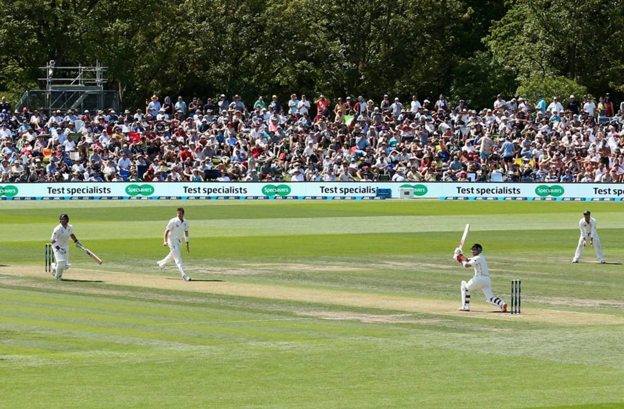 Brendon McCullum whips one through the leg side, New Zealand v Australia, 2nd Test, Christchurch, 1st day, February 20, 2016