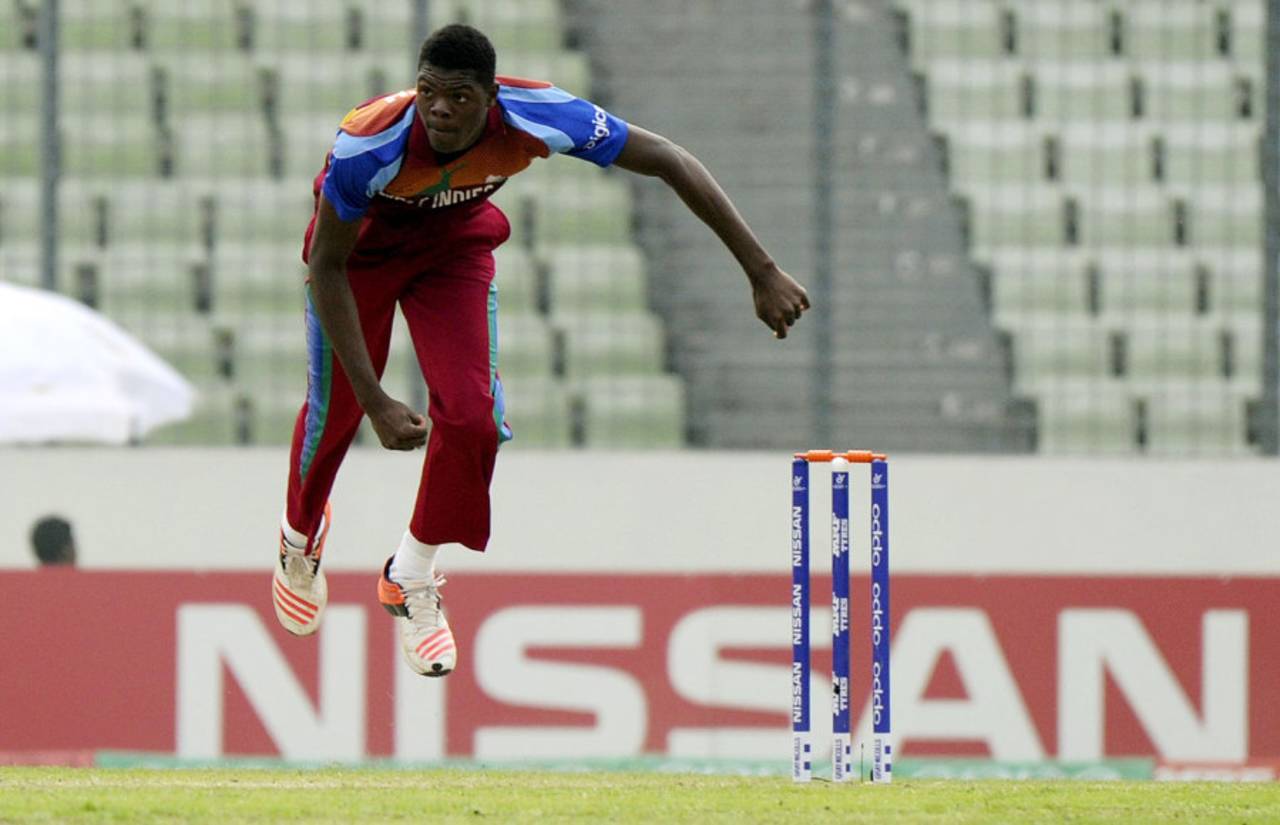 Alzarri Joseph, who showed his exciting promise at the Under-19 World Cup, could make his Test debut on a green Sabina track&nbsp;&nbsp;&bull;&nbsp;&nbsp;Getty Images