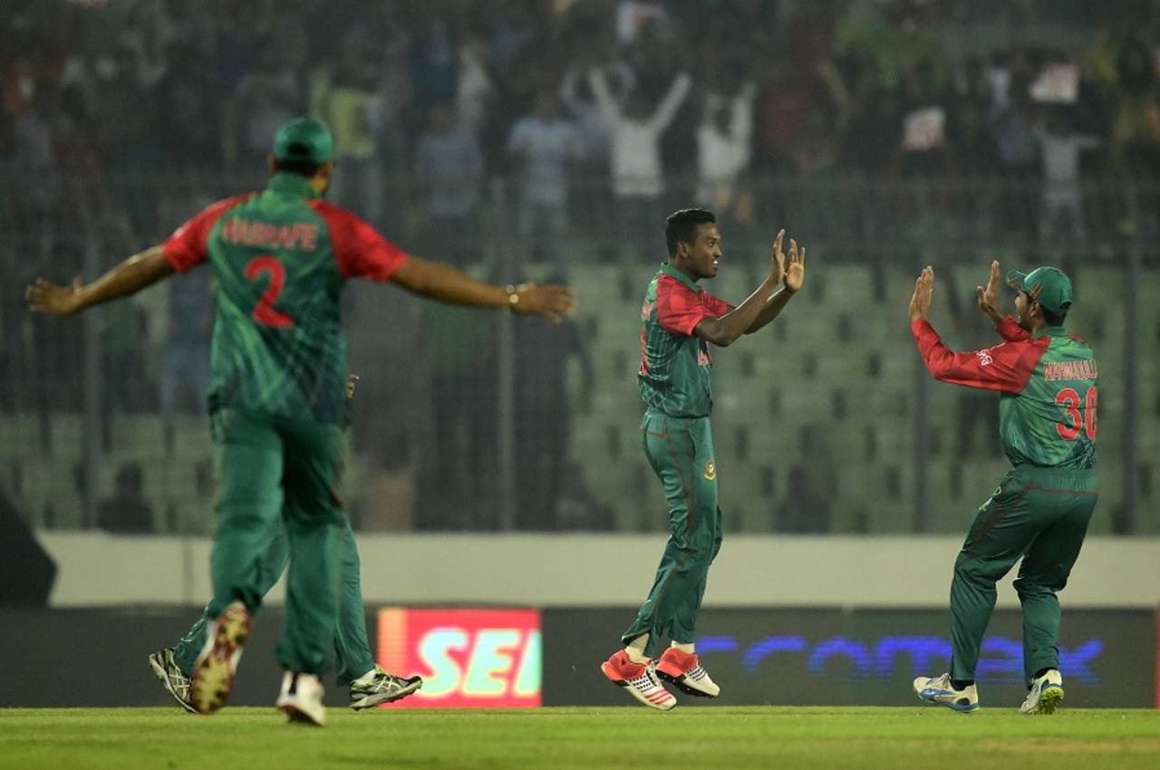 After electing to bowl on a green track, Bangladesh struck early through Al-Amin Hossain&nbsp;&nbsp;&bull;&nbsp;&nbsp;AFP/Getty Images