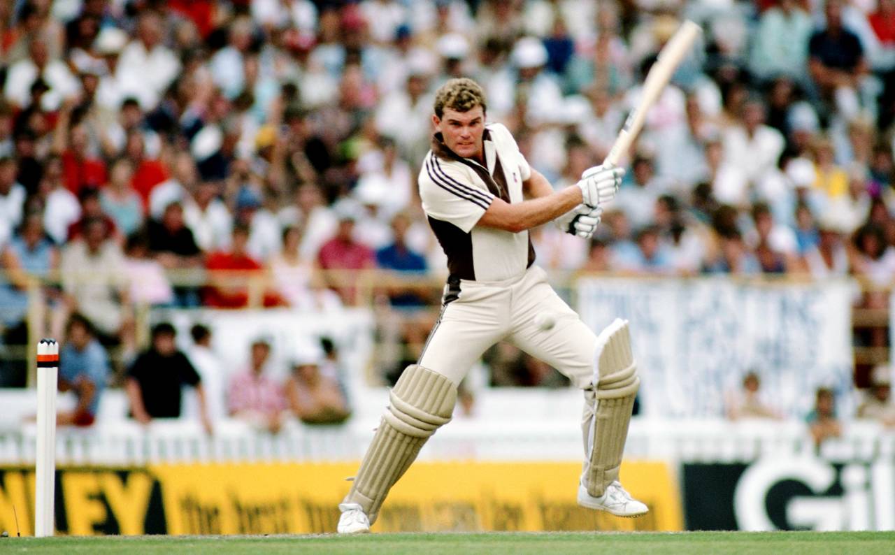 Martin Crowe made an unbeaten run-a-ball 105, New Zealand v England, 3rd ODI, Auckland, February 25, 1984