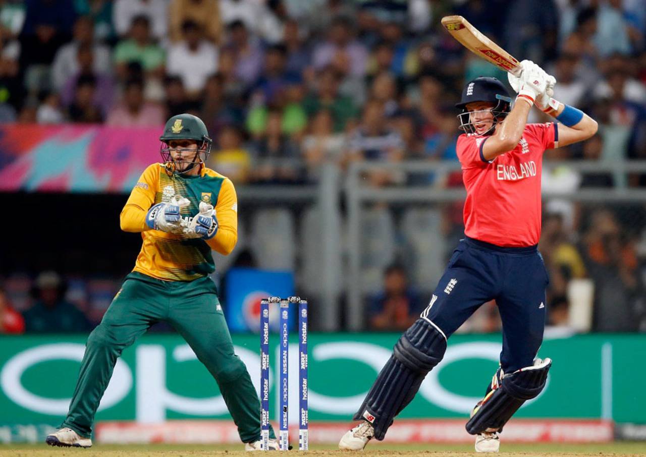 Joe Root drives off the back foot, England v South Africa, World T20 2016, Group 1, Mumbai, March 18, 2016