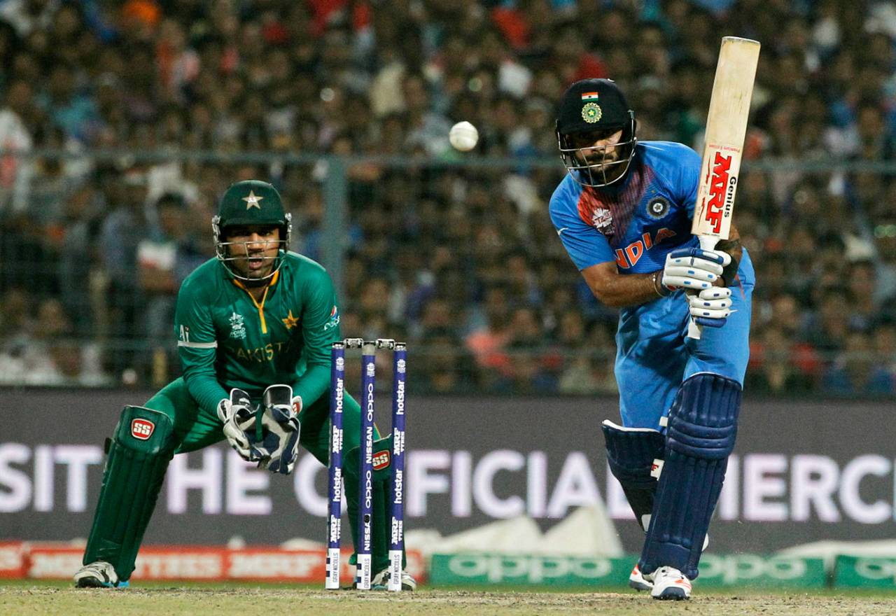 Virat Kohli made 55, India v Pakistan, World T20 2016, Group 2, Kolkata, March 19, 2016