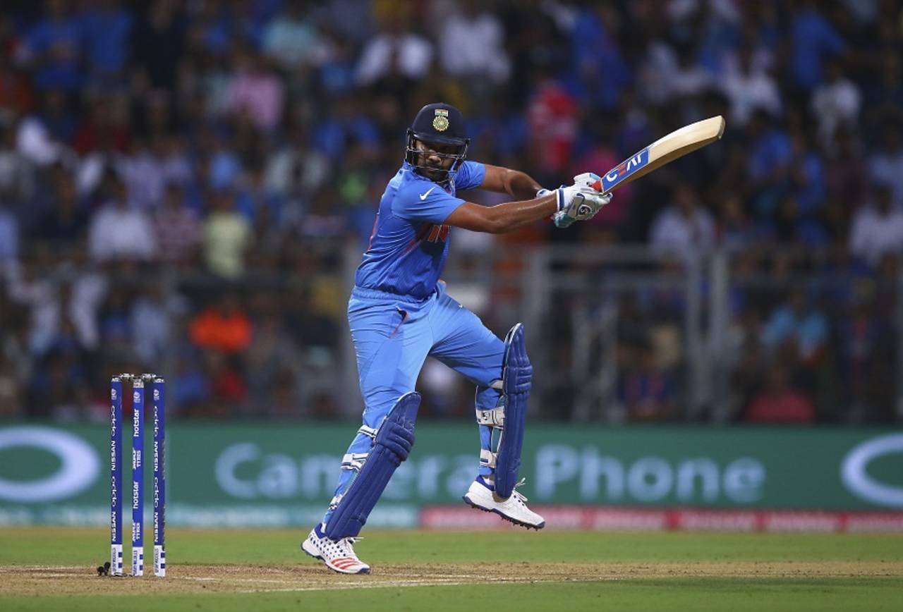 Rohit Sharma started swiftly after India were inserted by West Indies in their bid to join England in the final&nbsp;&nbsp;&bull;&nbsp;&nbsp;Getty Images