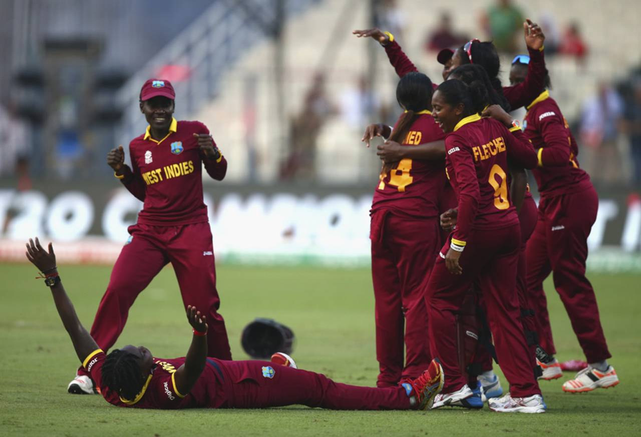 Time to party: West Indies start their celebratory dancing&nbsp;&nbsp;&bull;&nbsp;&nbsp;Getty Images