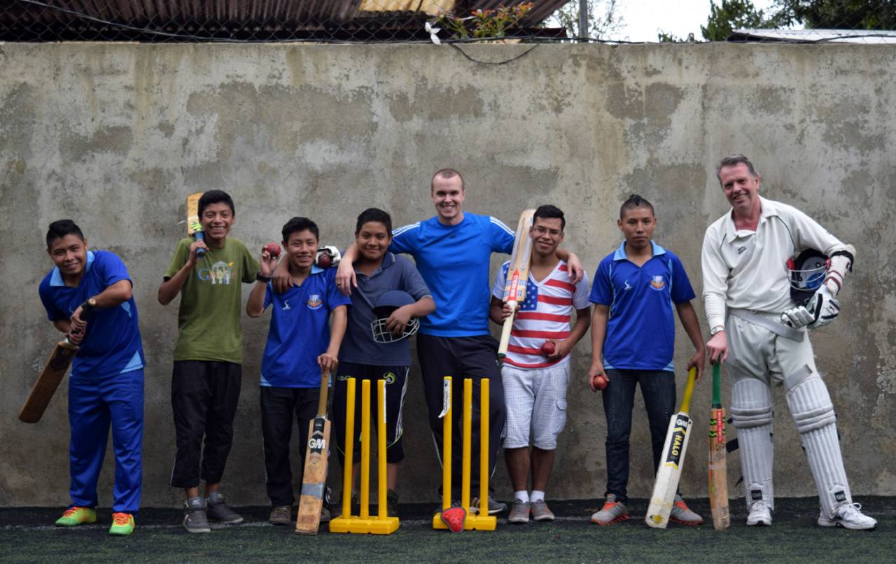 Players from the Guatemala CC pose for photos