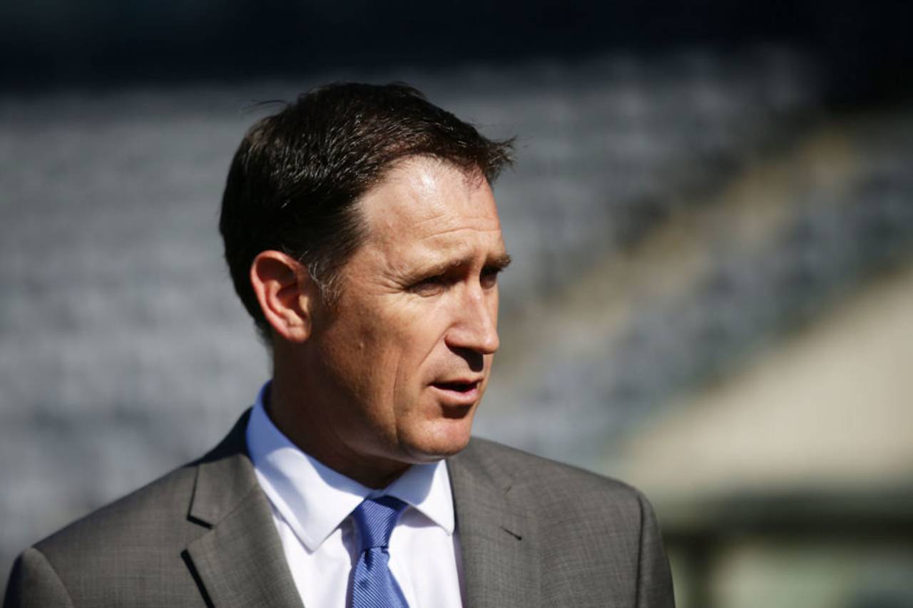 James Sutherland, Cricket Australia CEO, at a media opportunity in Canberra, April 20, 2016