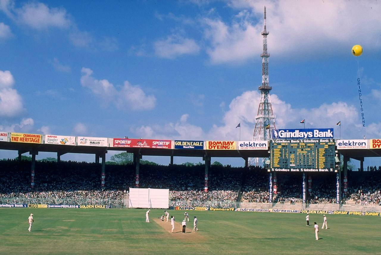 General view of MA Chidambaram Stadium in Chepauk during the India-England Test of 1985, India v England, 4th Test, Madras, January 13, 1985 