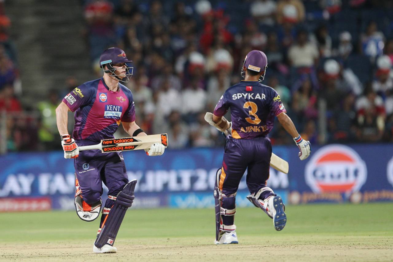 Faf du Plessis departed early, but Ajinkya Rahane and Steven Smith resurrected Rising Pune Supergiants with a stand of 56&nbsp;&nbsp;&bull;&nbsp;&nbsp;BCCI