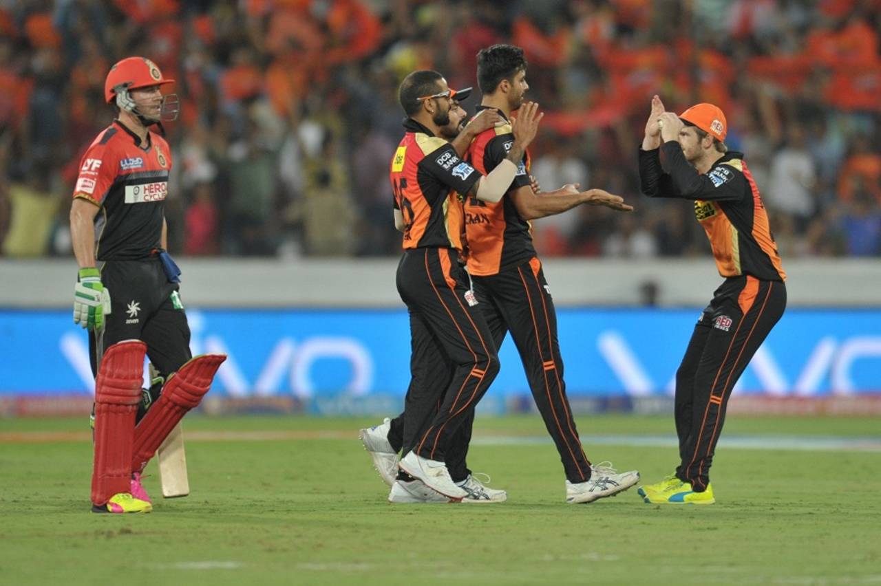 AB de Villiers gave Sunrisers Hyderabad three chances and they held on to only one&nbsp;&nbsp;&bull;&nbsp;&nbsp;AFP