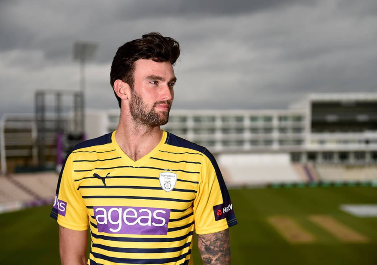 Reece Topley at the Hampshire photocall, Southampton, April 7, 2016