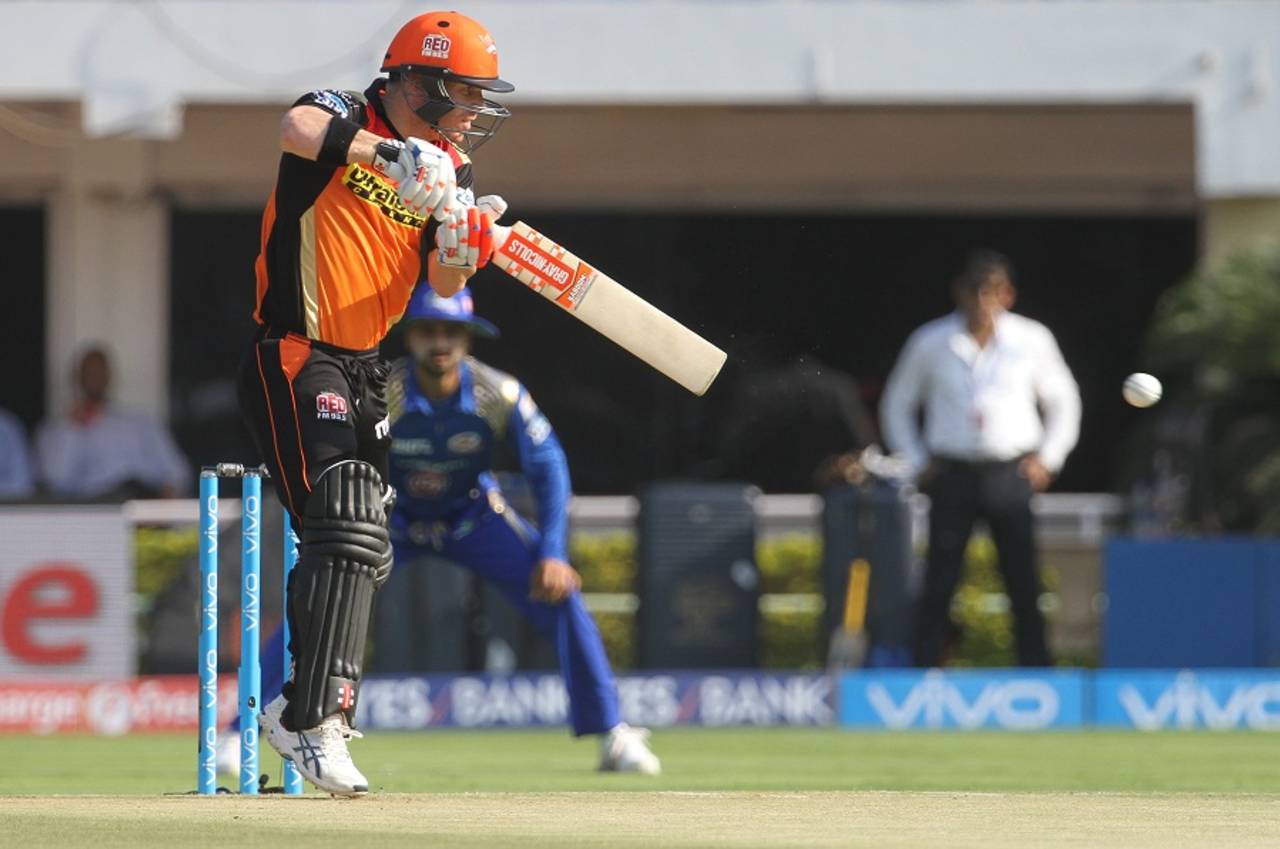 David Warner blazed away in characteristic fashion and crunched 48 off 33 balls after Sunrisers Hyderabad were put in&nbsp;&nbsp;&bull;&nbsp;&nbsp;BCCI