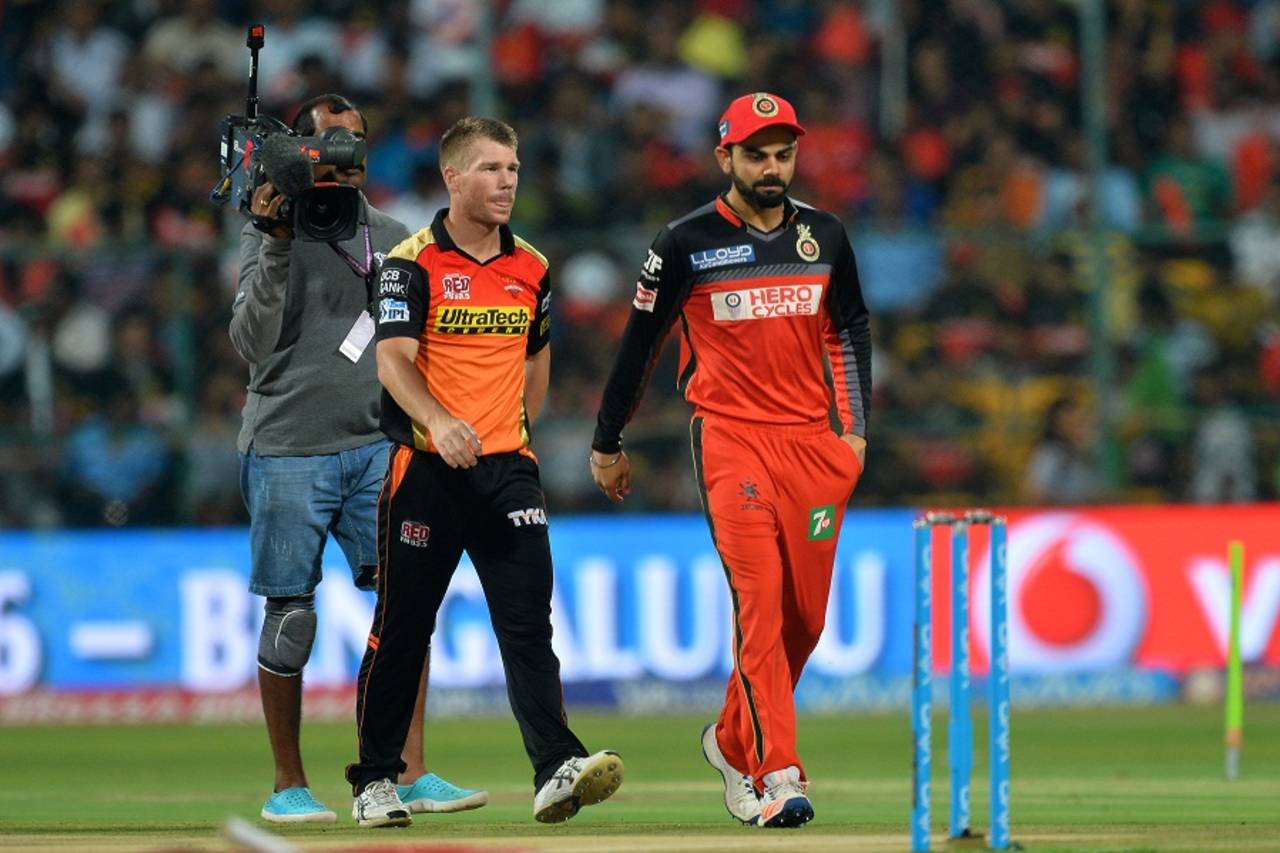 David Warner opted to bat in the final, to play up to Sunrisers Hyderabad's strength of defending totals&nbsp;&nbsp;&bull;&nbsp;&nbsp;AFP
