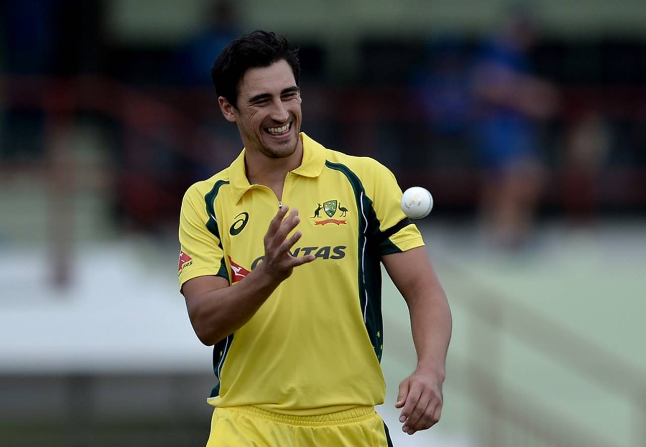 He's back: Mitchell Starc struck in the first over on his return to international cricket&nbsp;&nbsp;&bull;&nbsp;&nbsp;AFP