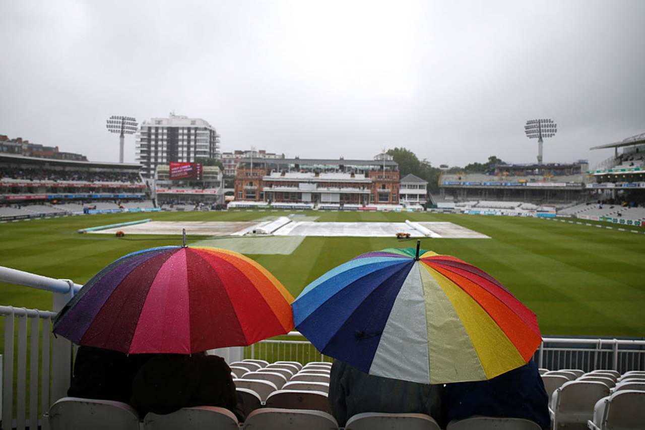 It was a damp morning at Lord's, England v Sri Lanka, 3rd Investec Test, Lord's, 4th day, June 12, 2016