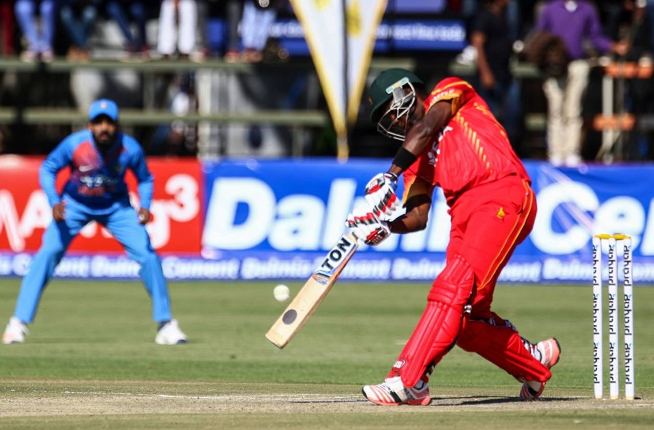Elton Chigumbura slammed an unbeaten 54, Zimbabwe v India, 1st T20I, Harare, June 18, 2016