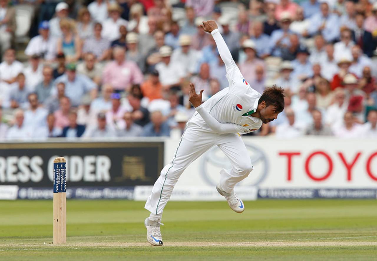 Mohammad Amir back in action at Lord's, England v Pakistan, 1st Investec Test, Lord's, 2nd day, July 15, 2016