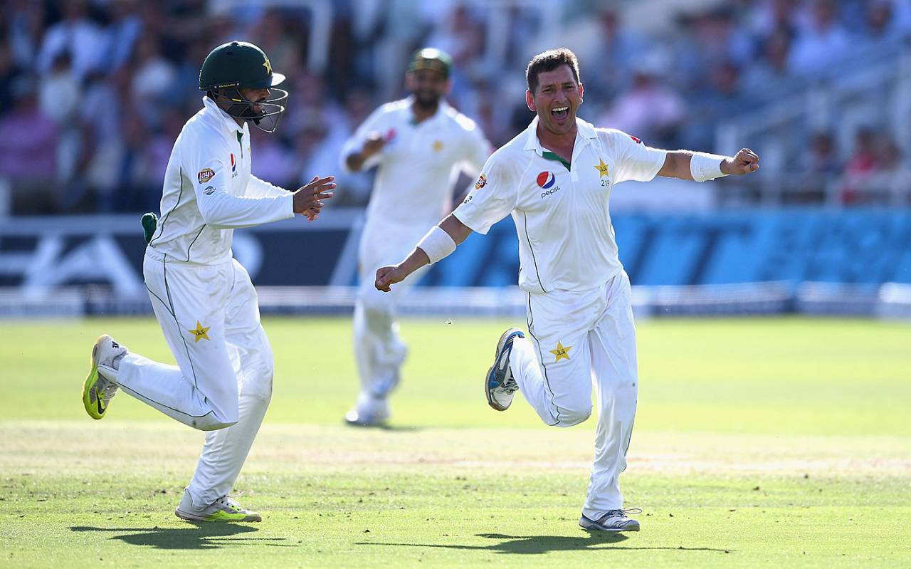 Yasir Shah celebrates a wicket, England v Pakistan, 1st Investec Test, Lord's, 4th day, July 17, 2016 