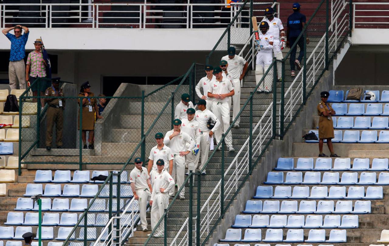 The teams had to wait to get things started as rain delayed proceedings on the fourth morning&nbsp;&nbsp;&bull;&nbsp;&nbsp;Associated Press