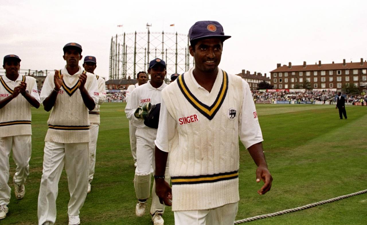 Muttiah Muralitharan took 16 wickets, England v Sri Lanka, only Test, The Oval, 4th day, August 30, 1998