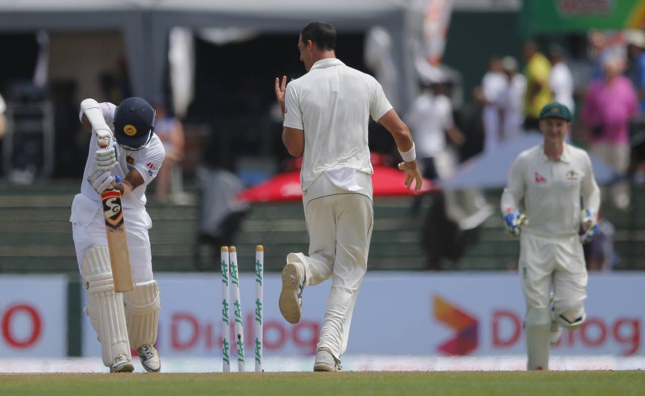 Mitchell Starc dismissed Dimuth Karunaratne and Kusal Mendis five times in six innings in the series&nbsp;&nbsp;&bull;&nbsp;&nbsp;Associated Press