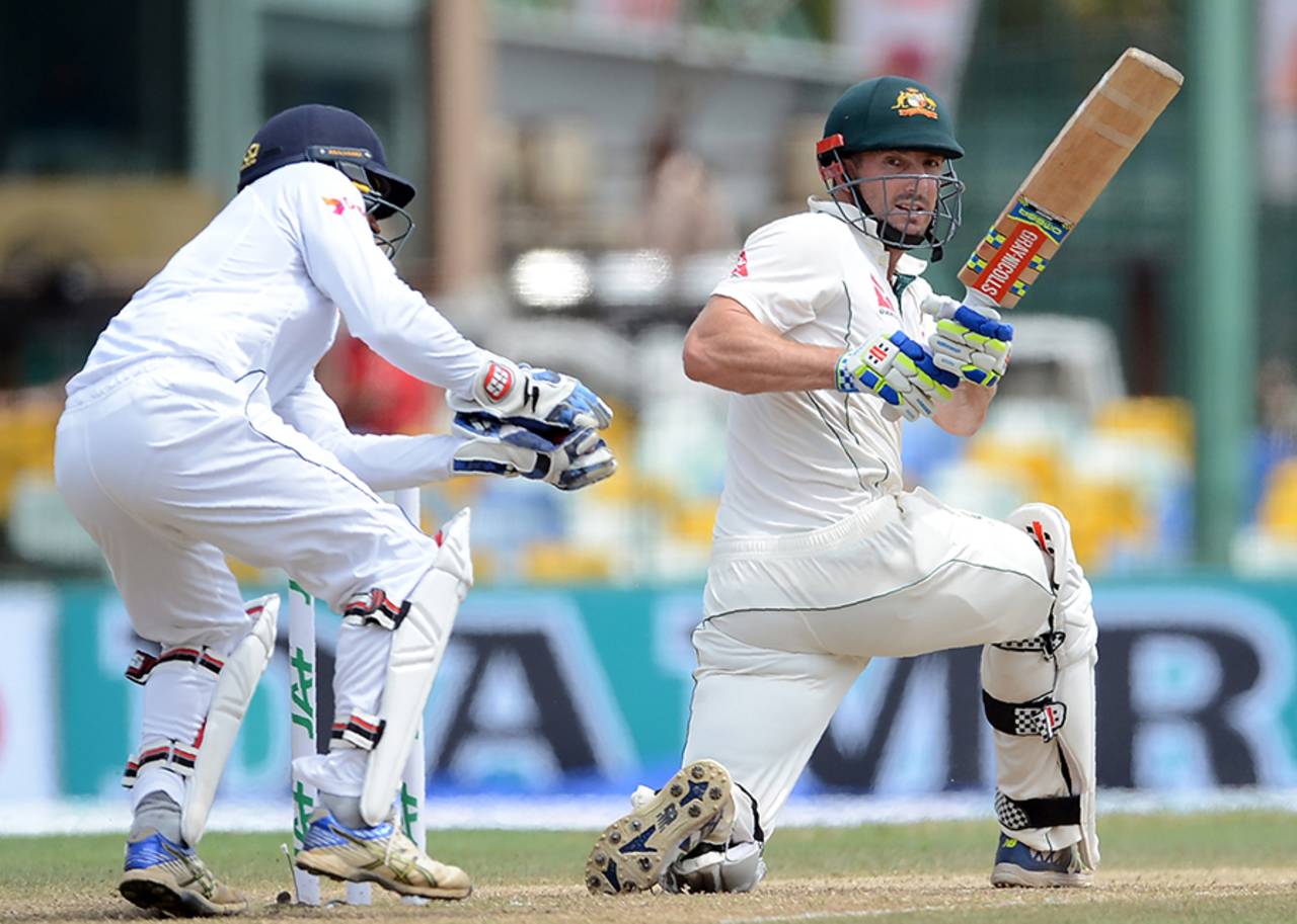 Shaun Marsh raised his fourth Test century with a sweep to the fine-leg fence as Australia, resuming on 141 for 1, extended their dominance on day three&nbsp;&nbsp;&bull;&nbsp;&nbsp;AFP