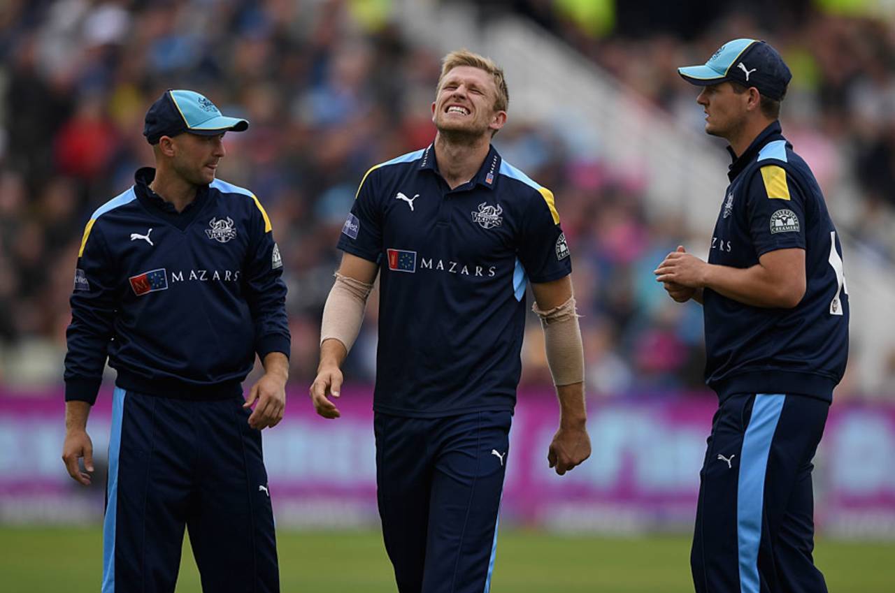 David Willey will rejoin England's ODI squad despite suffering a hand injury on Finals Day&nbsp;&nbsp;&bull;&nbsp;&nbsp;Getty Images