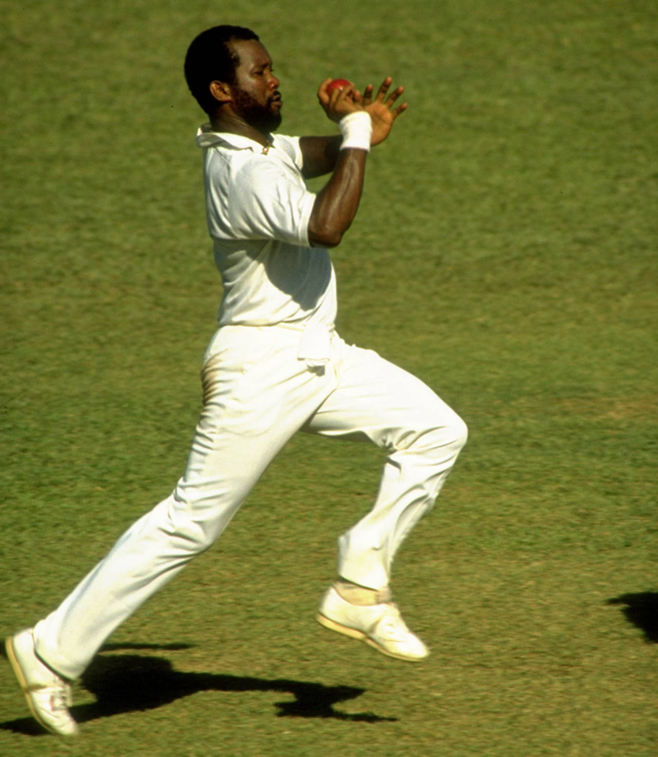 Malcolm Marshall in action, April 10, 1991