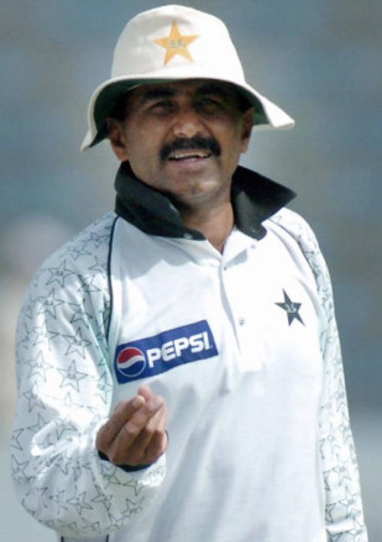 Javed Miandad in training gear, Lahore,  April 8, 2004