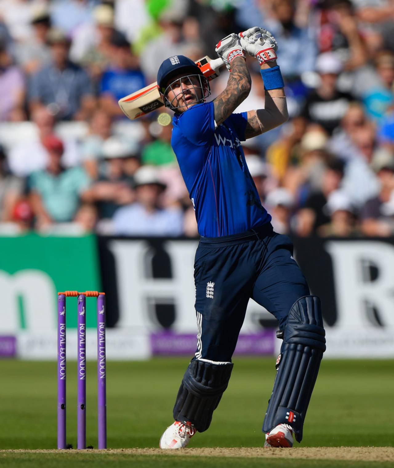 Alex Hales swings hard on his way to a hundred, England v Pakistan, 3rd ODI, Trent Bridge, August 30, 2016