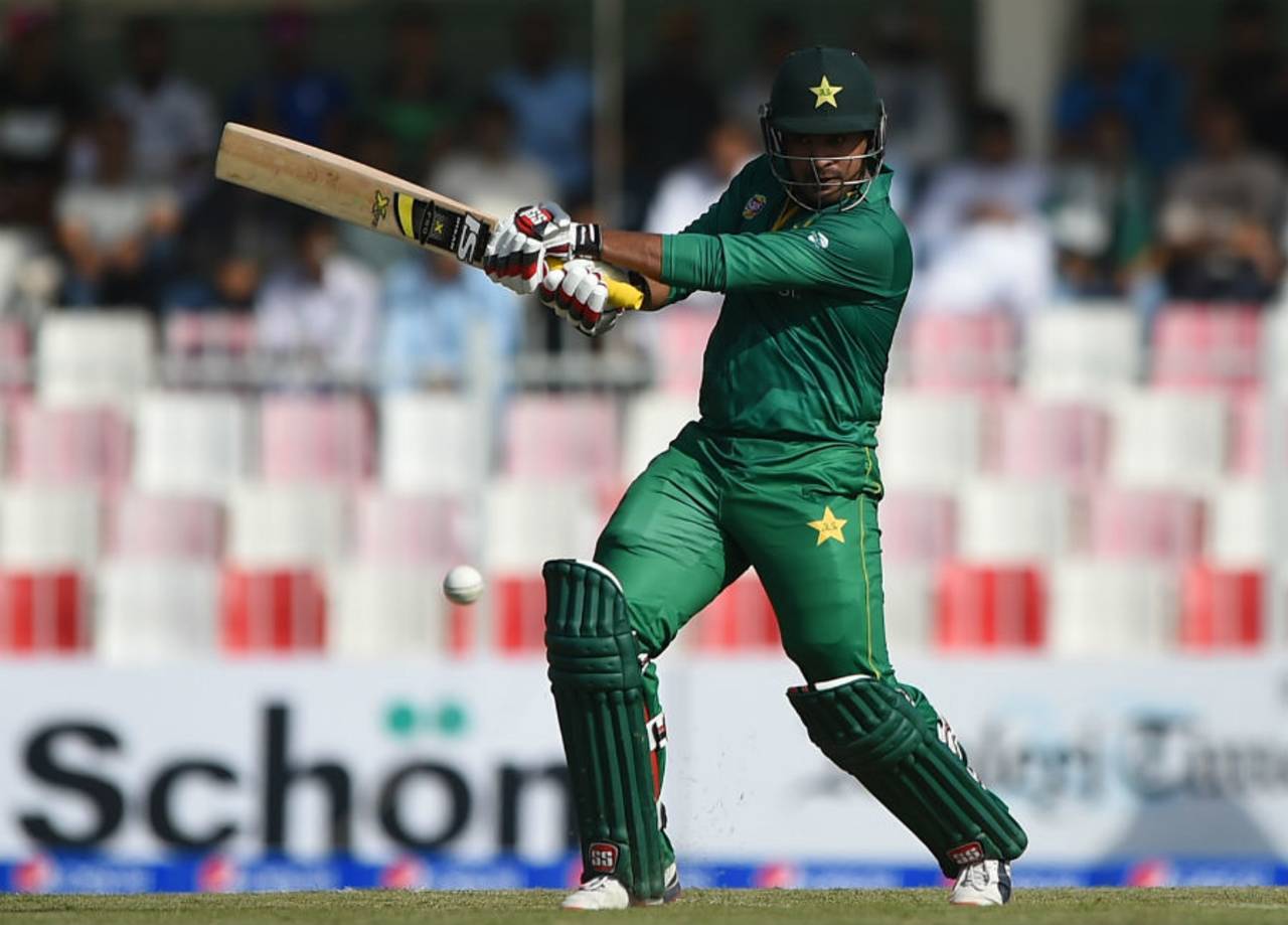 Sharjeel Khan is one of only two Pakistan batsmen in the 444 ODI with a strike rate of over 125, which raises the question of how effective Pakistan's batting would be if they adopted all-out attack as standard operating mode&nbsp;&nbsp;&bull;&nbsp;&nbsp;Getty Images
