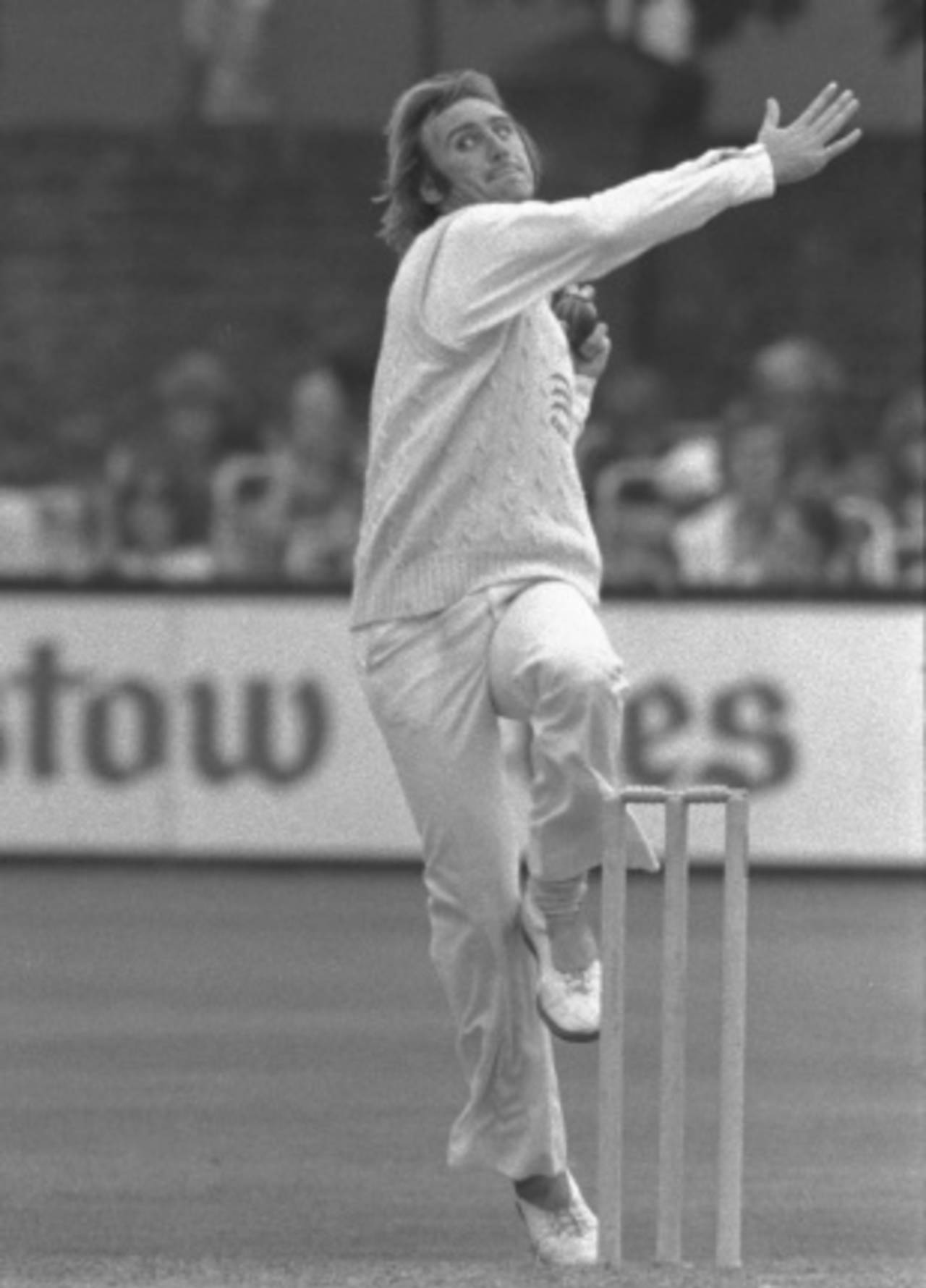 John Lever bowling at Lord's, 1979