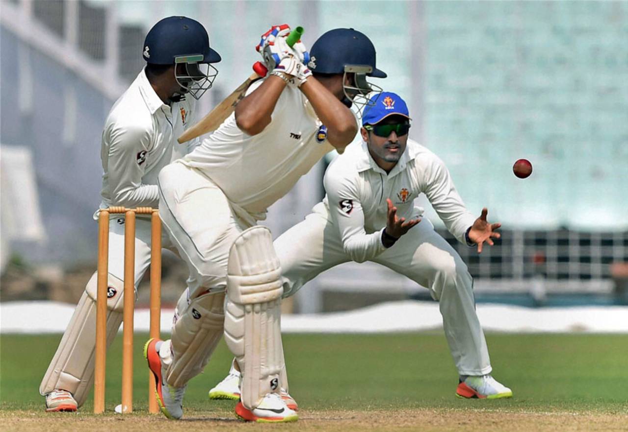 Rishabh Pant was out in single digits, nicking to Karun Nair in the slips, as Delhi folded for the second time in two innings against Karnataka&nbsp;&nbsp;&bull;&nbsp;&nbsp;PTI 