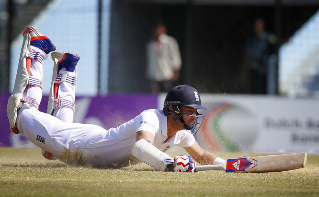 Stuart Broad was run out by a distance as England's final two wickets did not last long&nbsp;&nbsp;&bull;&nbsp;&nbsp;Associated Press