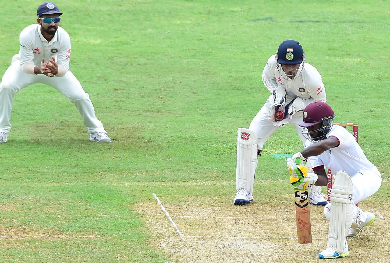 Jermaine Blackwood is beaten by R Ashwin, West Indies v India, 2nd Test, Kingston, 1st day, July 30, 2016